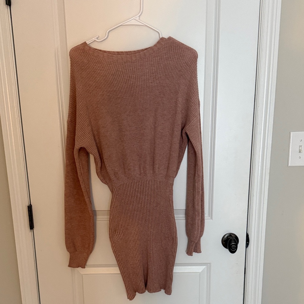 Women's Pink Sweater Dress